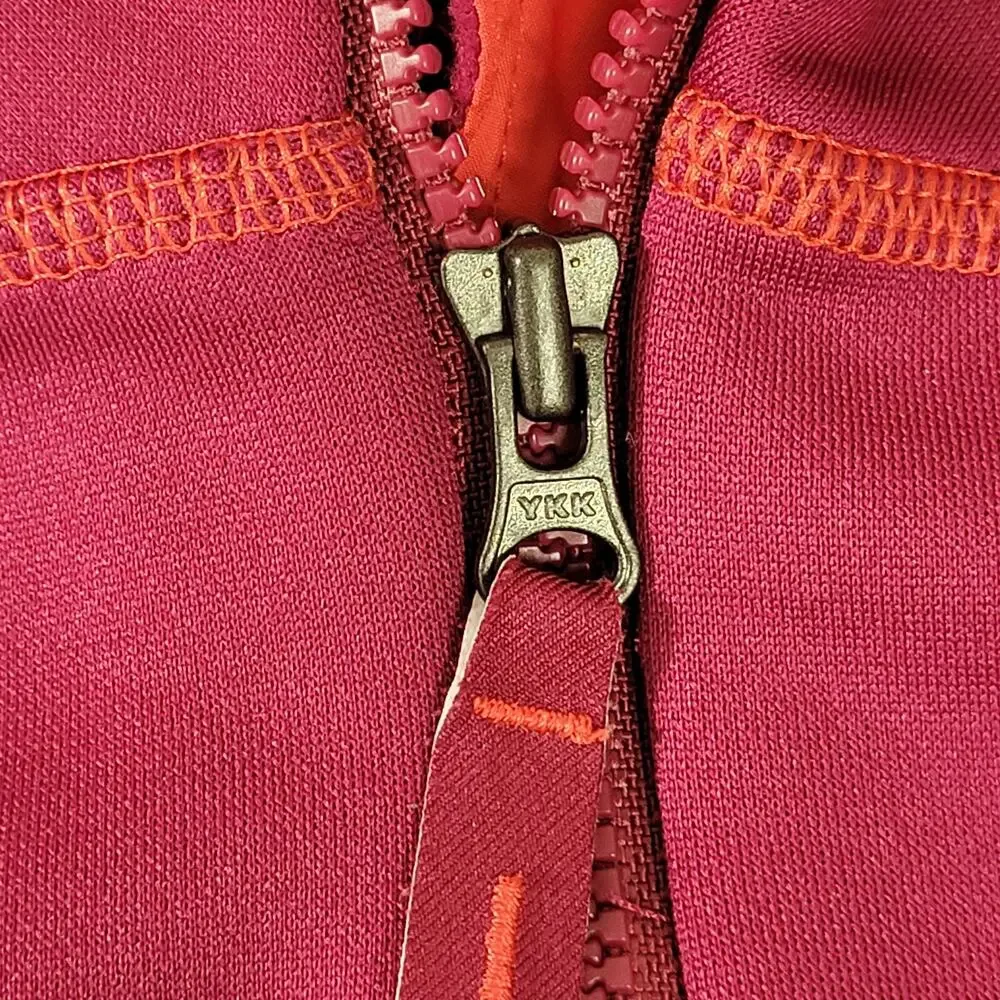 KJUS Kids Fleece Jacket Size 128 (Size 8) Pink Quarter Zip Ski Mid Layer Outdoor